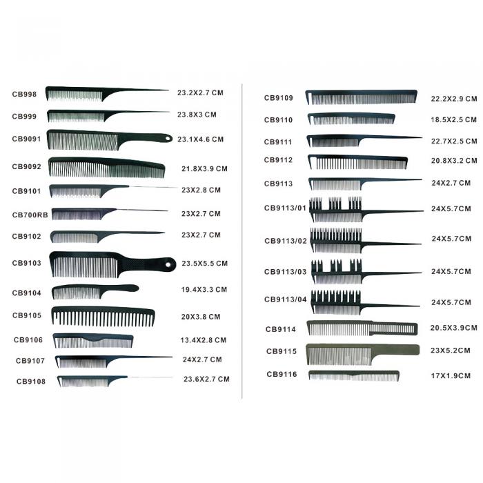 Professional Hair Salon Cutting Tool Barber Supply Black Anti-static Hair Combs
