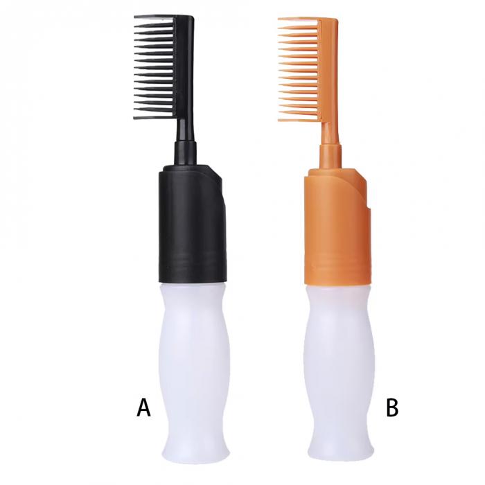 Professional Hair Colouring Comb Empty Hair Dye Bottle Comb with Applicator Brush Dispensing Salon Hair Coloring Bottle Brush