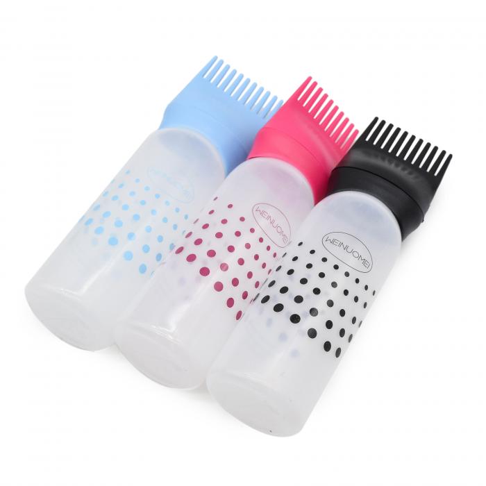 1PCS 200ML Hair Dye Applicator Bottles Plastic Dyeing Shampoo Bottle Hair Colouring Dispensing Comb