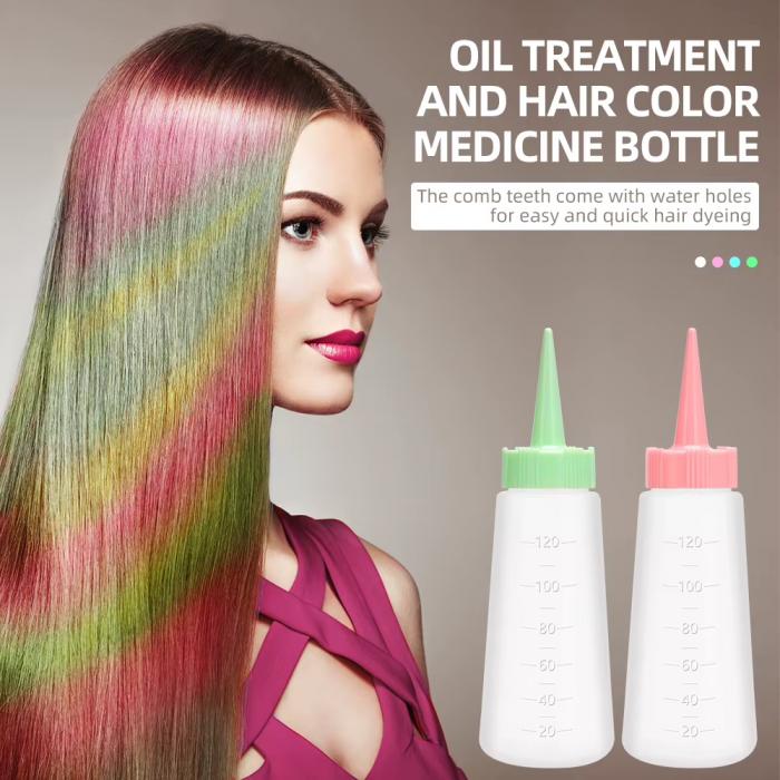 Hair Root Dye Color Baked Oil Applicator Bottle Hair Dye Applicator Squeeze Bottle