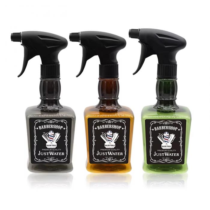 Hot Sale Black 500ml Plastic Spray Bottle with Overlord Nozzle Continuous Water Spray Bottle Glass for Plants