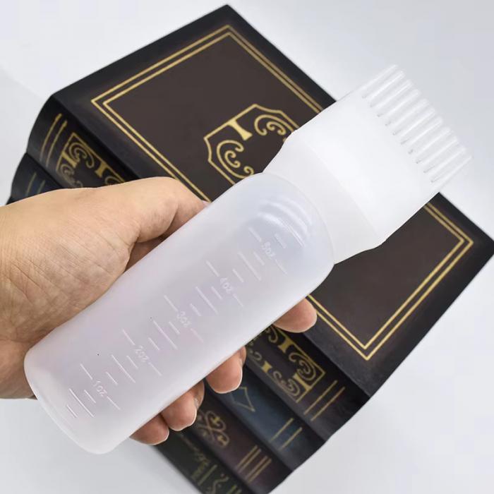 120ml Multicolor Plastic Hair Dye Refillable Bottle Applicator Comb Dispensing Salon Hair Coloring Hairdressing Styling Tool