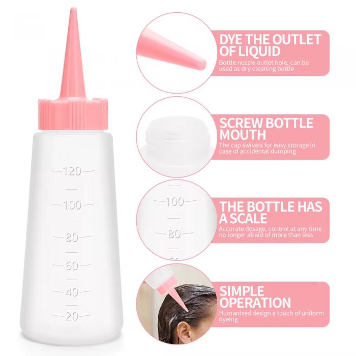 Hair Root Dye Color Baked Oil Applicator Bottle Hair Dye Applicator Squeeze Bottle