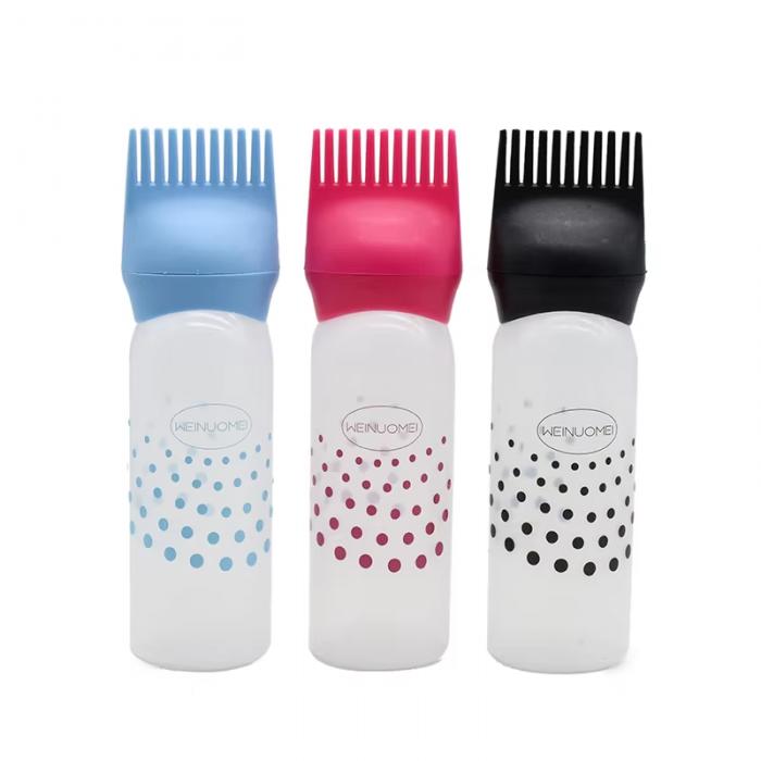 1PCS 200ML Hair Dye Applicator Bottles Plastic Dyeing Shampoo Bottle Hair Colouring Dispensing Comb