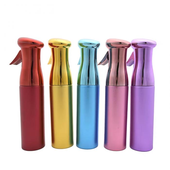 Wholesale Electroplating 300ml Spray Bottle Hairdressing Hair Salon Barber High Pressure Fine Mist Continuous Spray Bottle