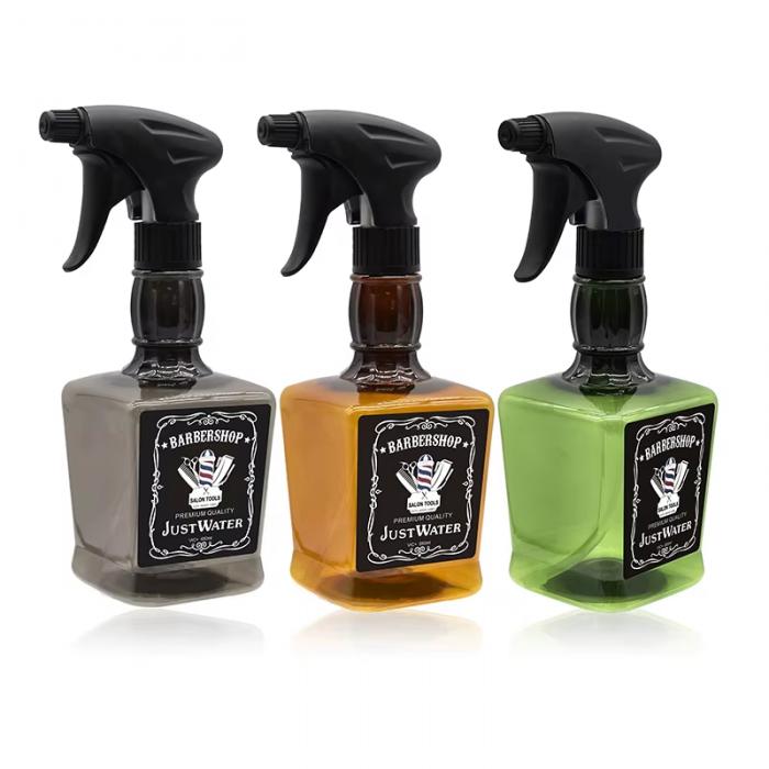 Hot Sale Black 500ml Plastic Spray Bottle with Overlord Nozzle Continuous Water Spray Bottle Glass for Plants