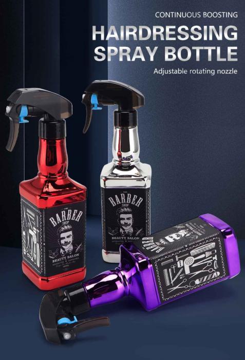 BARBERMAX Ergonomic Design 250ml PET Barber Cosmetic Personal Care Continuous Water Mist Spray Bottle Pump Sprayer