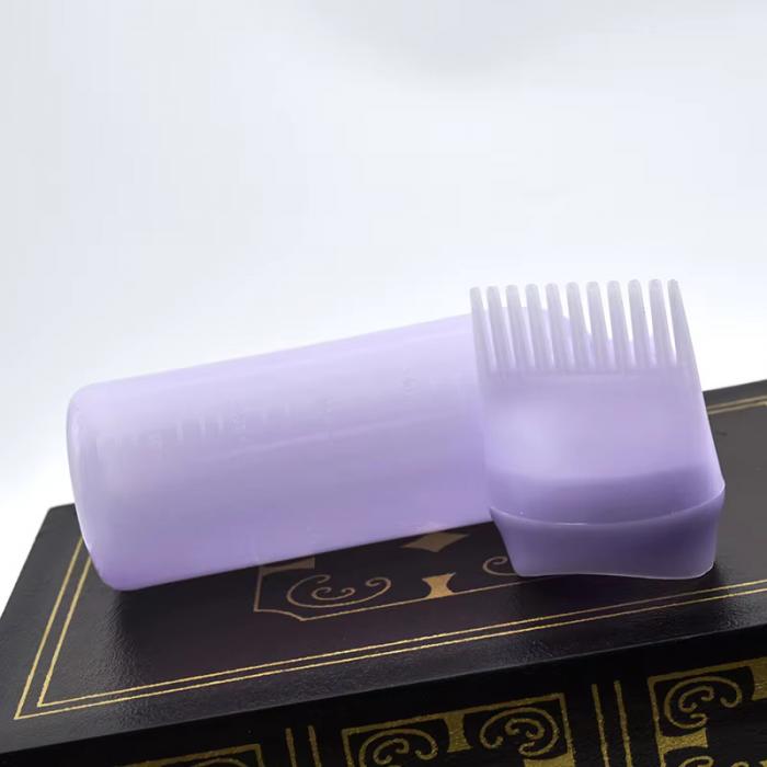 120ml Multicolor Plastic Hair Dye Refillable Bottle Applicator Comb Dispensing Salon Hair Coloring Hairdressing Styling Tool