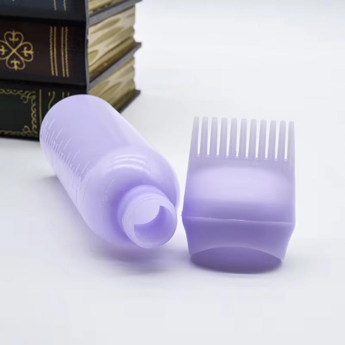 120ml Multicolor Plastic Hair Dye Refillable Bottle Applicator Comb Dispensing Salon Hair Coloring Hairdressing Styling Tool