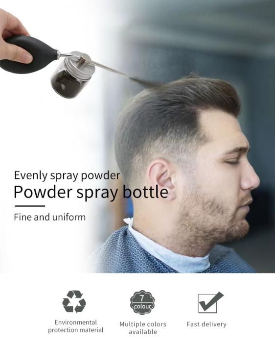 Factory Wholesale Salon Barber Powder Spray Bottle Refillable Hair Fiber Powder Bottle Thickening Hair Growth