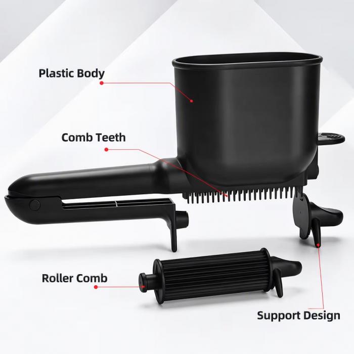 Black Automatic Hair Dye Applicator Brush Salon Color Dispenser Comb Roller Tool Professional Hair Coloring Cream Applicator