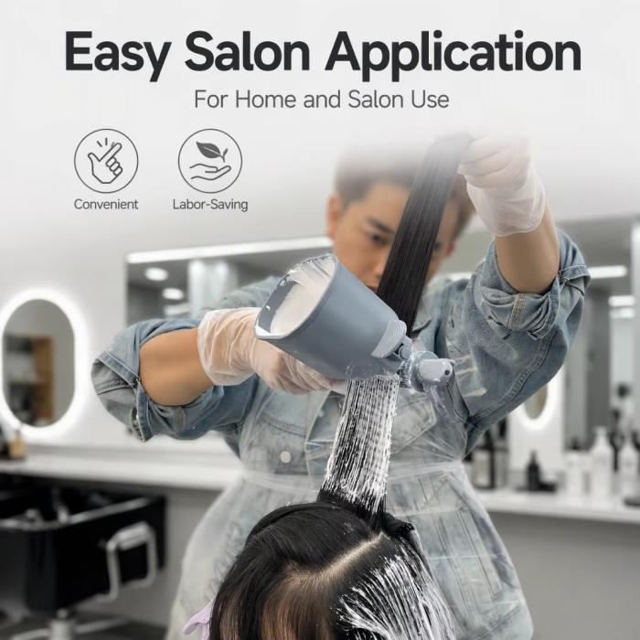 Black Automatic Hair Dye Applicator Brush Salon Color Dispenser Comb Roller Tool Professional Hair Coloring Cream Applicator