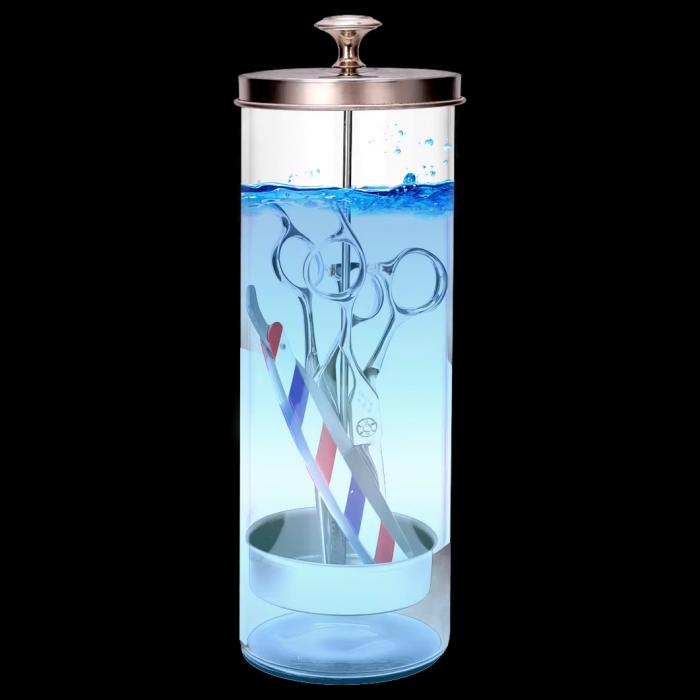 Salons Barber Disinfecting Jar Sanitizing Manicure Glass Bottle Jar