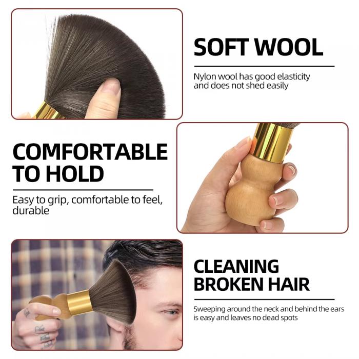 Barber Shop Neck Dusters Brush for Cleaning Hair Sweep Hair Brush Custom Neck Duster
