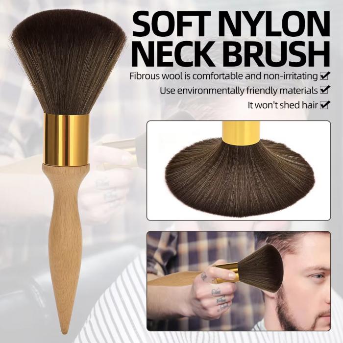 Barber Hair Cutting Cleaning Brush Fade Sweep Soft Nylon Wool Professional Neck Duster