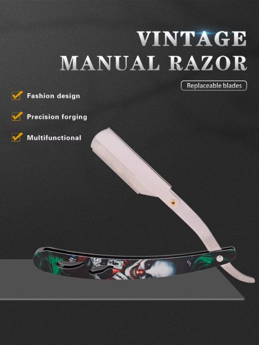 Men Straight Barber Edge Razors Blades Hair Shaving Tools Safety Professional Stainless Steel Folding Knife Hair Removal Kit
