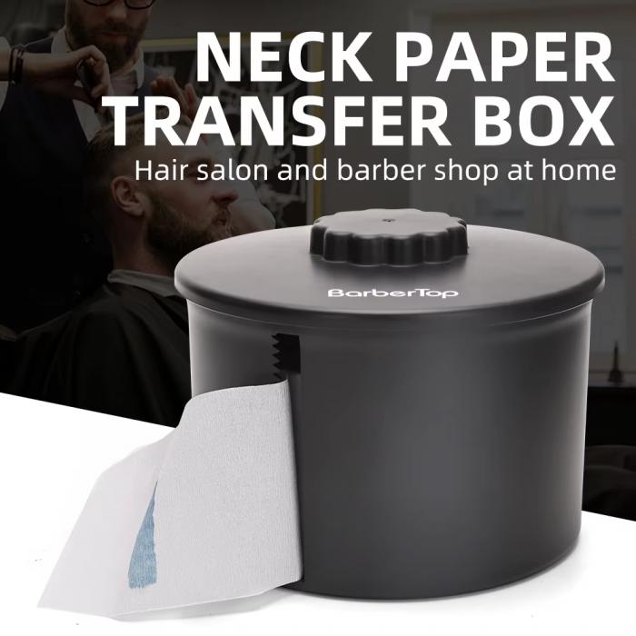 Plastic Barber Neck Strip Paper Collar Dispenser Neck Roll Paper Box Container