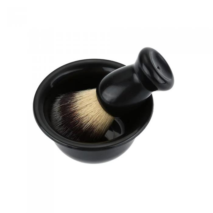 Mens Beard Styling 3 Piece Set Beard Tools Beard Rack Manual Mixing Bowl Cleaning Brush Set