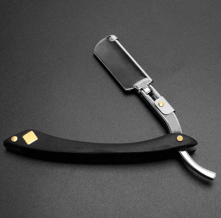Straight Razor Hand Made Wooden Handle Classic Safety Straight Razor Shaver Fit Half Piece Double Edge Blade Holder
