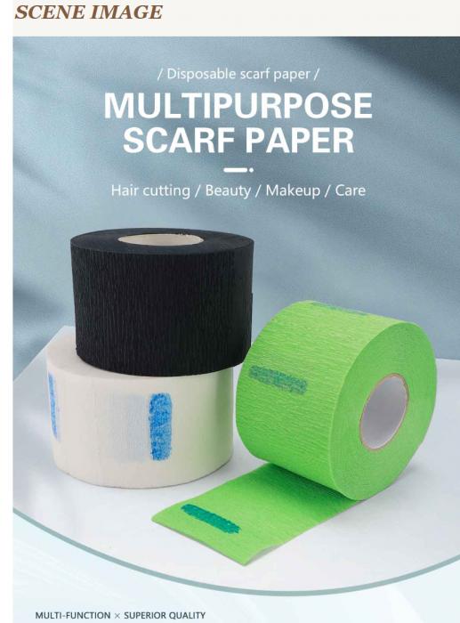 High Quality Neck Roll Paper Disposable Elastic Salon Barbershop Waterproof Rolls Disposable Barber Paper Neck Strips