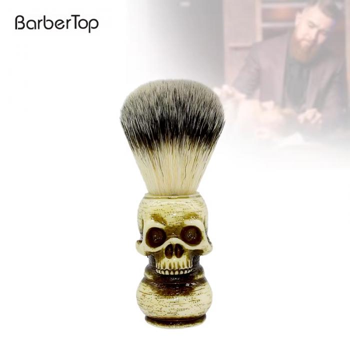 Facial Beard Cleaning Brush Razor Brush With Wood Handle Skull Badger Hair Men Shaving Brush