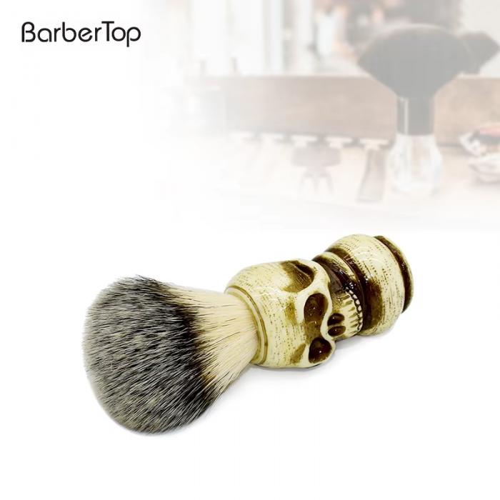 Facial Beard Cleaning Brush Razor Brush With Wood Handle Skull Badger Hair Men Shaving Brush