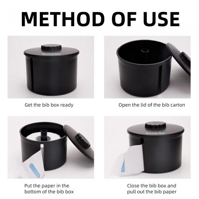 Plastic Barber Neck Strip Paper Collar Dispenser Neck Roll Paper Box Container