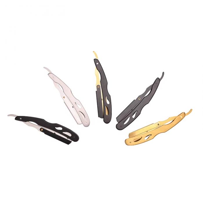 Mens Straight Hairdresser Razor Hair Removal Shaving Armpit Hair Pubic Hair Folding Razor
