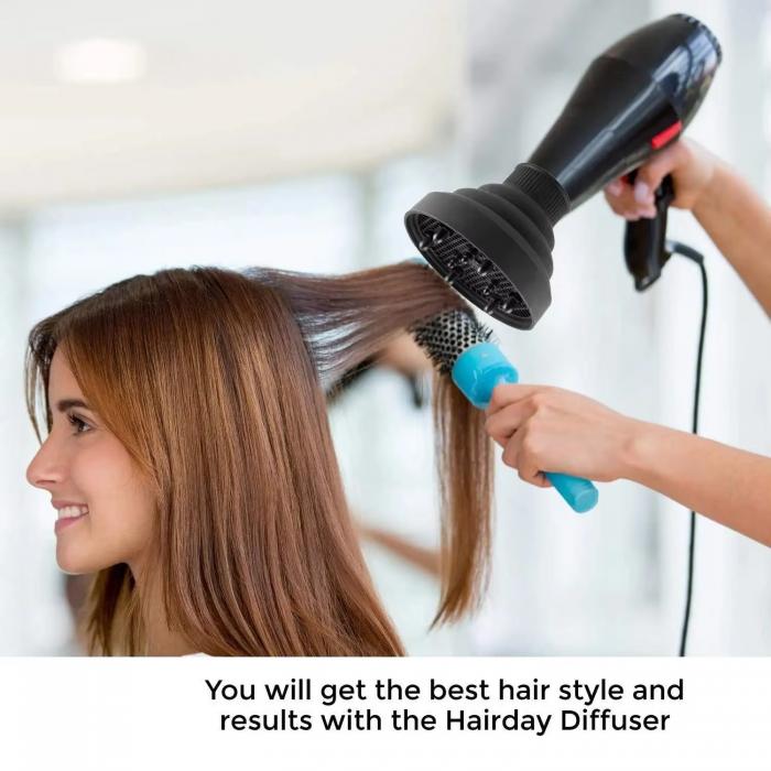 New Design Portable Salon Hair Styling Tools Hair Dryer Diffuser Professional Curls Silicone Dryer Easy Folding Attachment