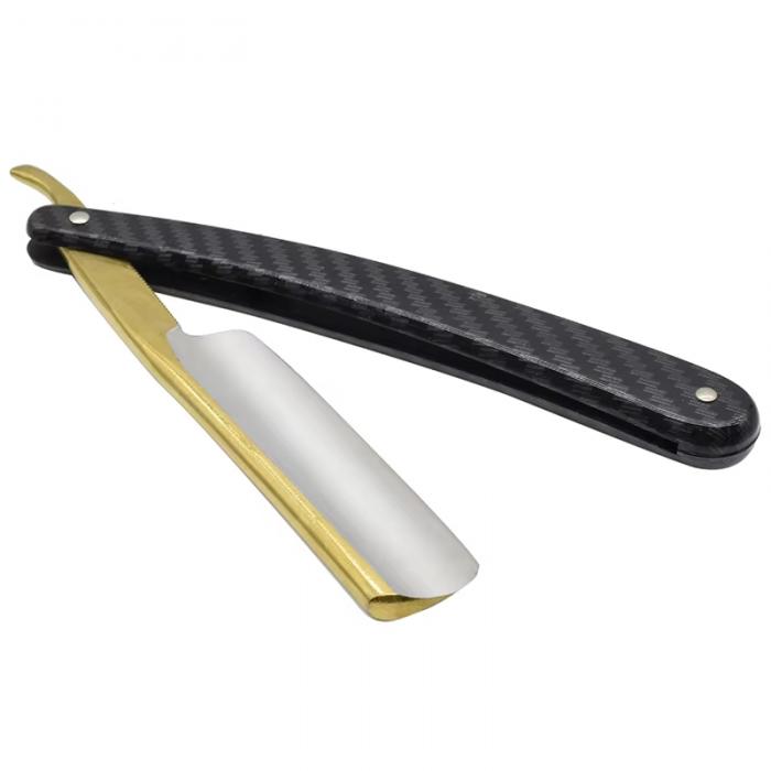 Vintage Men Stainless Steel Razor Wood Handle Razor Salon Straight Shaving Razor