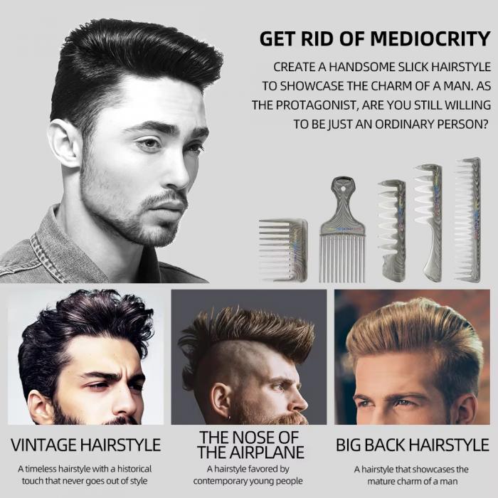Men Hair Wide Tooth Combs Styling Brushes Women Men Oil Head Combs Most Hair Types Salon and Barber Comb