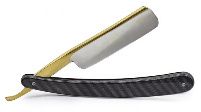 Vintage Men Stainless Steel Razor Wood Handle Razor Salon Straight Shaving Razor