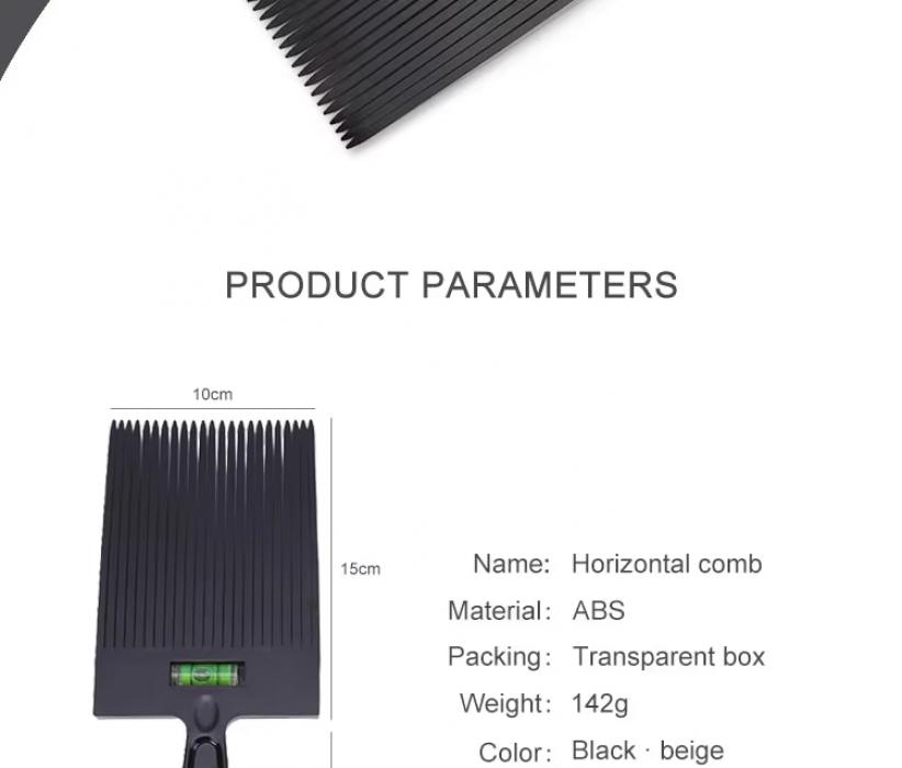 Professional Mens Flat Hair Retro Oil Comb Accurate Water Leveling System Men Hair Cutting Comb for Salon