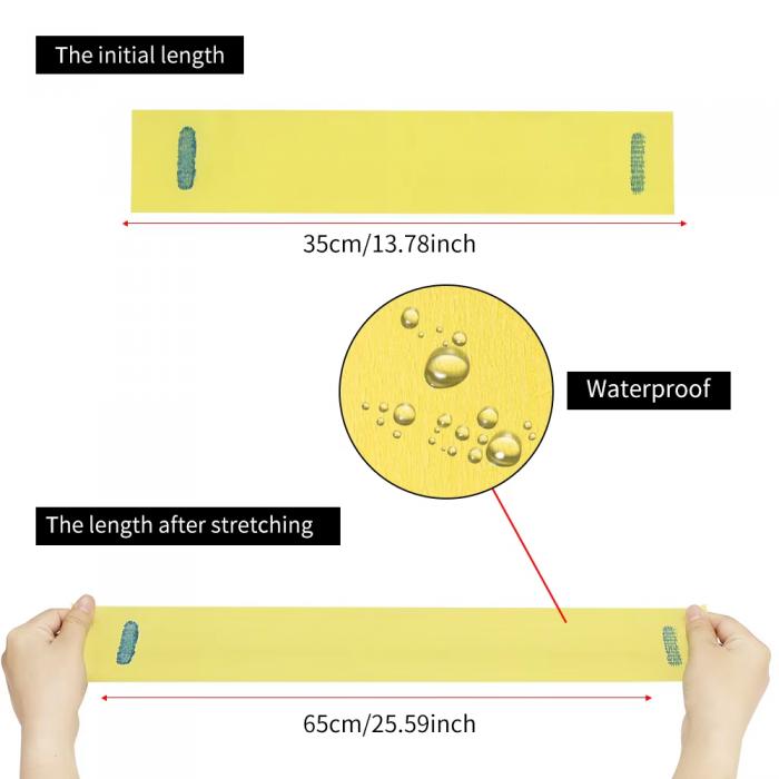Disposable Paper Barber Neck Strips Yellow Professional Stretchy Paper Neck Guard Waterproof Neck Paper Roll
