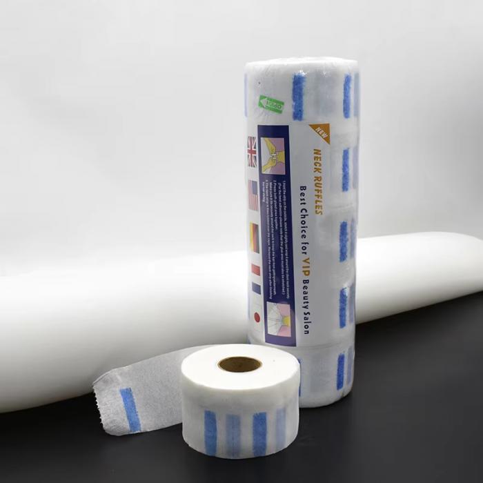 Wholesale Cheap Factory Price Disposable Neck Ruffles Paper for Barber Neck Roll Paper Strips Barber Neck Strip