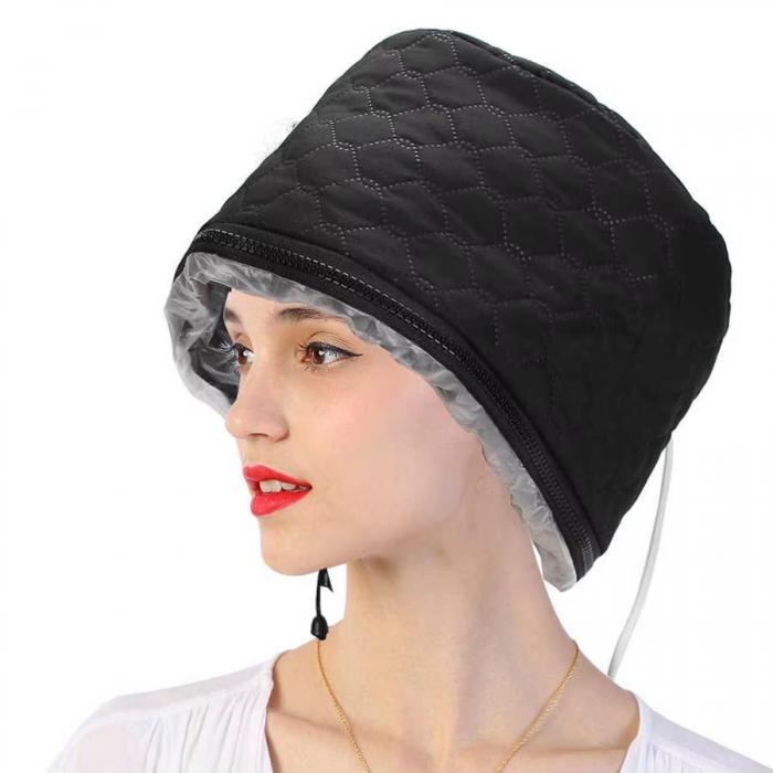 Factory Wholesale Electric Black Hair Hat Salon Spa Steamer Hair Thermal Treatment Hair Baking Oil Salon Home