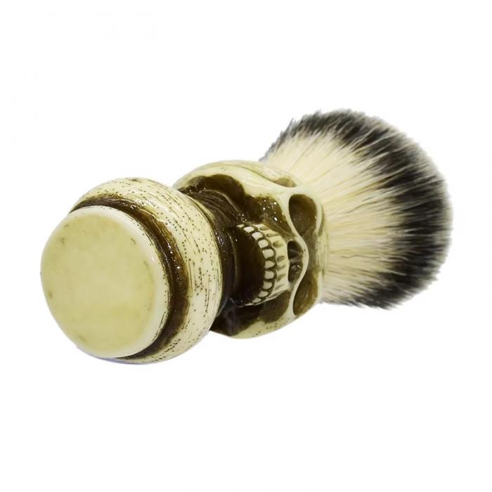 Facial Beard Cleaning Brush Razor Brush With Wood Handle Skull Badger Hair Men Shaving Brush