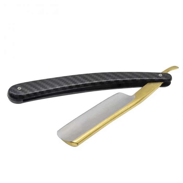 Vintage Men Stainless Steel Razor Wood Handle Razor Salon Straight Shaving Razor
