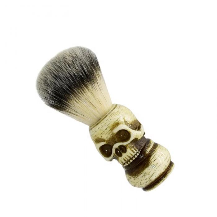 Facial Beard Cleaning Brush Razor Brush With Wood Handle Skull Badger Hair Men Shaving Brush