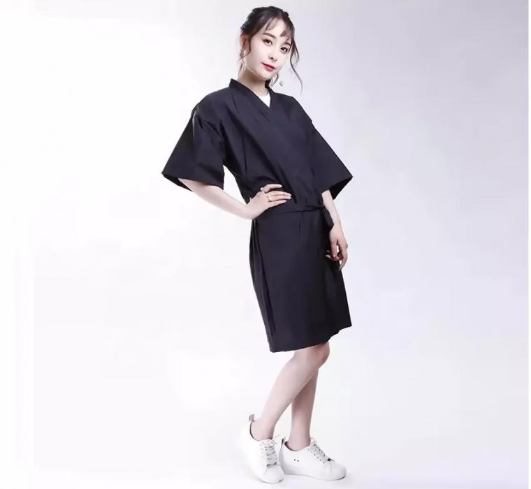 Salon Client Gown Robes Cape Hair Cutting Smock for Clients Kimono Style Hairdressing Cape Client Smock