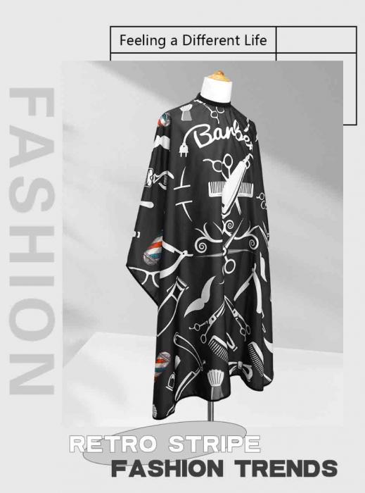 Factory Custom Printed Hairdressing Cape Hair Salon Cape Custom logo Hair Salon Gown with Apron Hairdresser Capes