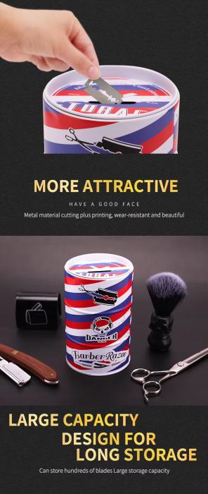 Safety Razor Blade Disposal Case Used Double Edge Razor Gentleman Style Detachable Razor Blade Bank for Salon and Barber Shop