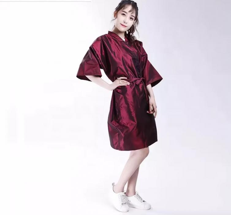 Salon Client Gown Robes Cape Hair Cutting Smock for Clients Kimono Style Hairdressing Cape Client Smock