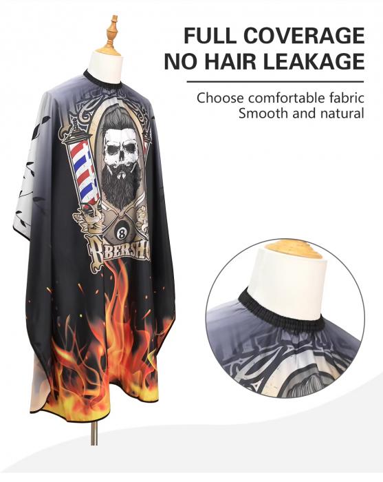 Salon Barber Hair Cutting Cloth Multiple Patterns Polyester Pongee Hairdressing Cape Support Custom logo