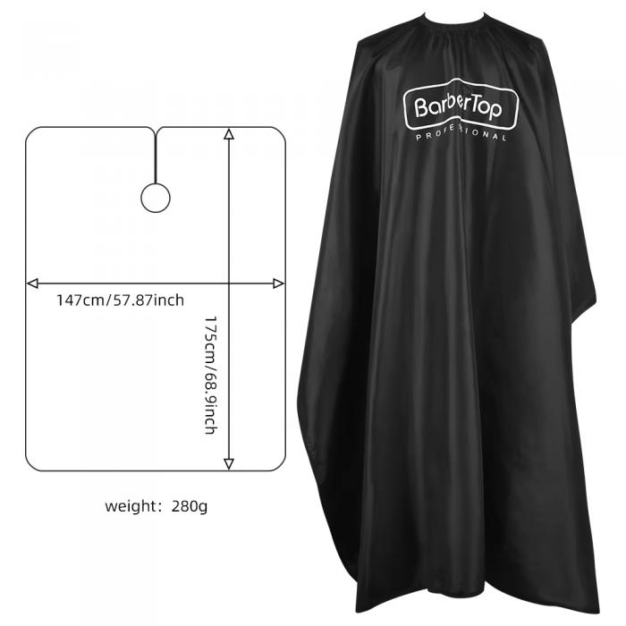 Water Resistant Barber Cape Lightweight Polyester Fabric Hair Salon Cutting Cape with Adjustable Snap Closure