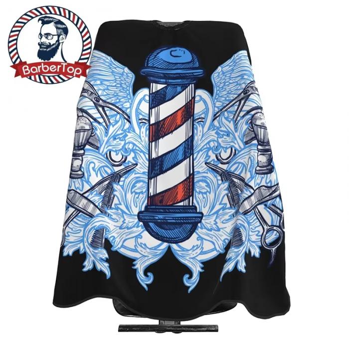 Barber Blue Haircut Cloth Hairdresser Apron Hair Cut Cape Hairdressing Gown Hairdressing Coat Barbershop Salon Accessory