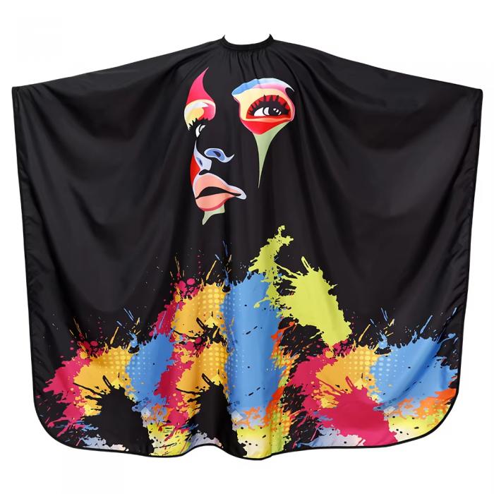 Graffiti Pattern Waterproof Polyester Haircut Salon Hair Dressing Cape Hair Cutting Gown Barber Apron Hairdresser Capes