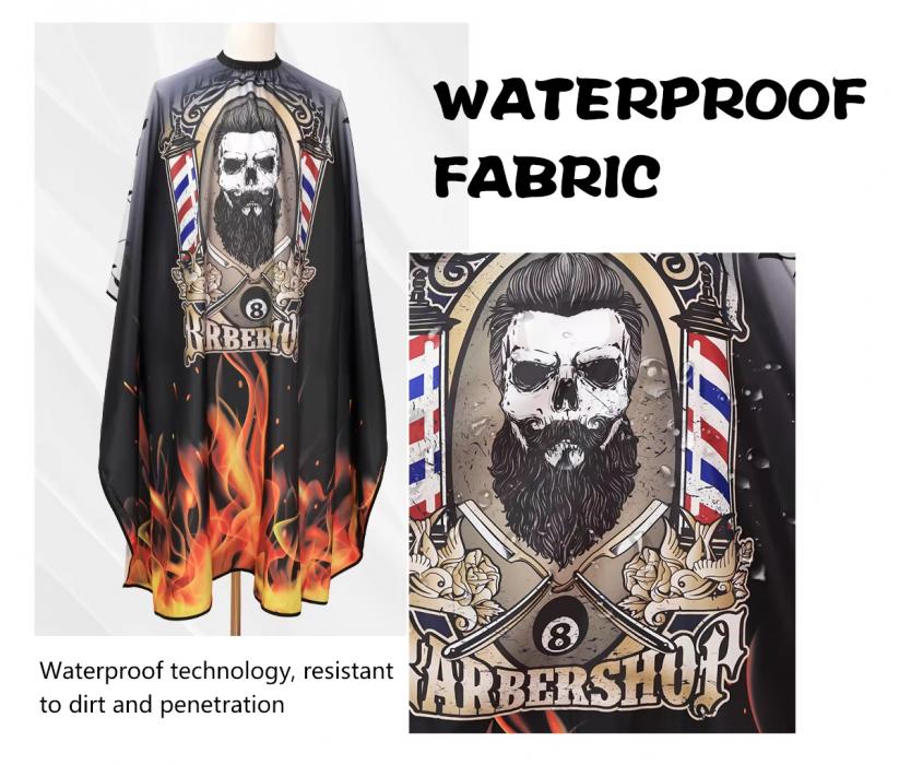 Salon Barber Hair Cutting Cloth Multiple Patterns Polyester Pongee Hairdressing Cape Support Custom logo