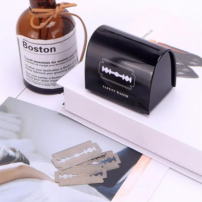 BARBERMAX Stainless Steel Barbershop Mini Razor Blade Storage Case for Hair Salons