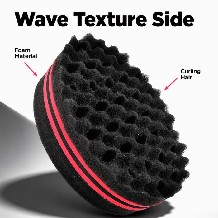 African Magic Sponge Barber Hair Brush Twist Sponge for Black Men Double Sided Hair Curl Weave Dreads Styling Tool